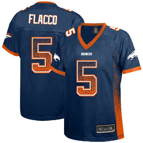 Nike Broncos #5 Joe Flacco Blue Alternate Women's Stitched NFL Elite Drift Fashion Jersey