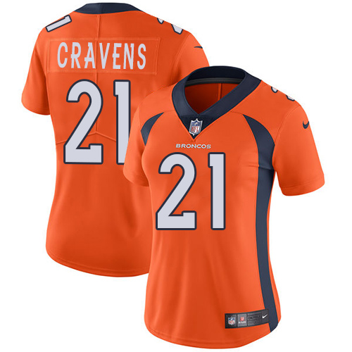 Nike Broncos #21 Su'a Cravens Orange Team Color Women's Stitched NFL Vapor Untouchable Limited Jersey