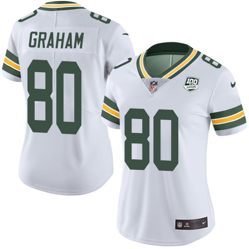 Nike Packers #80 Jimmy Graham White Women's 100th Season Stitched NFL Vapor Untouchable Limited Jersey