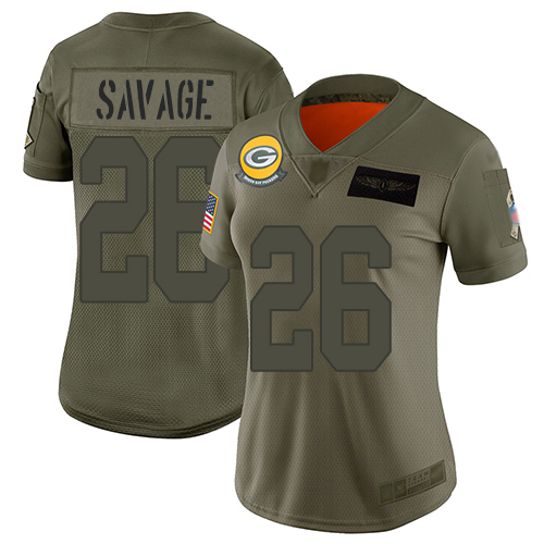 Nike Packers #26 Darnell Savage Camo Women's Stitched NFL Limited 2019 Salute to Service Jersey Nike Packers #26 Darnell Savage Camo Women's Stitched NFL Limited 2019 Salute to Service Jersey