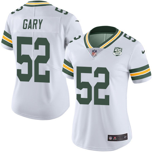 Nike Packers #52 Rashan Gary White Women's 100th Season Stitched NFL Vapor Untouchable Limited Jersey