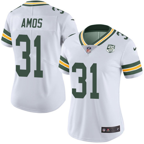 Nike Packers #31 Adrian Amos White Women's 100th Season Stitched NFL Vapor Untouchable Limited Jersey