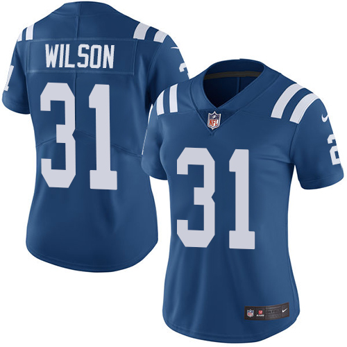 Nike Colts #31 Quincy Wilson Royal Blue Team Color Women's Stitched NFL Vapor Untouchable Limited Jersey