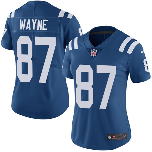 Nike Colts #87 Reggie Wayne Royal Blue Team Color Women's Stitched NFL Vapor Untouchable Limited Jersey