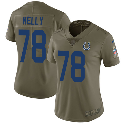 Nike Colts #78 Ryan Kelly Olive Women's Stitched NFL Limited 2017 Salute to Service Jersey