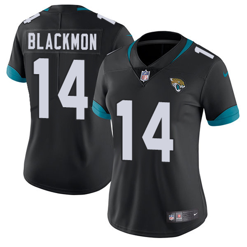 Nike Jaguars #14 Justin Blackmon Black Team Color Women's Stitched NFL Vapor Untouchable Limited Jersey