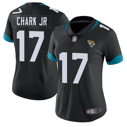 Nike Jaguars #17 DJ Chark Jr Black Team Color Women's Stitched NFL Vapor Untouchable Limited Jersey