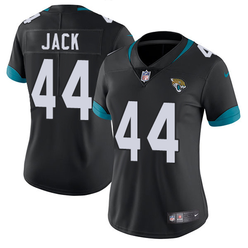 Nike Jaguars #44 Myles Jack Black Team Color Women's Stitched NFL Vapor Untouchable Limited Jersey
