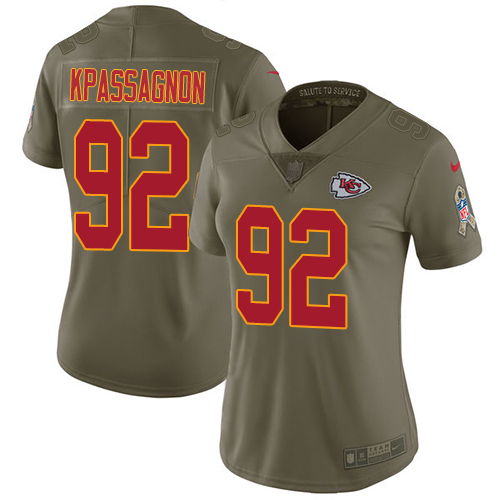 Nike Chiefs #92 Tanoh Kpassagnon Olive Women's Stitched NFL Limited 2017 Salute to Service Jersey