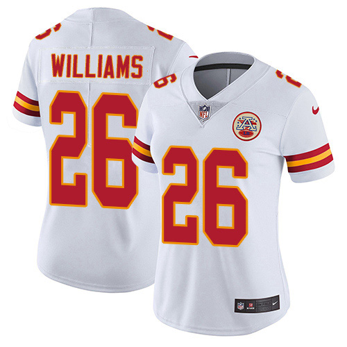 Nike Chiefs #26 Damien Williams White Women's Stitched NFL Vapor Untouchable Limited Jersey