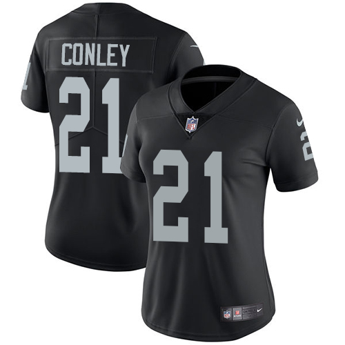 Nike Raiders #21 Gareon Conley Black Team Color Women's Stitched NFL Vapor Untouchable Limited Jersey