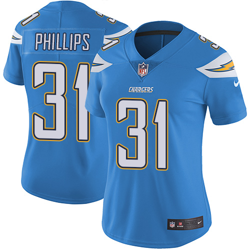 Nike Chargers #31 Adrian Phillips Electric Blue Alternate Women's Stitched NFL Vapor Untouchable Limited Jersey