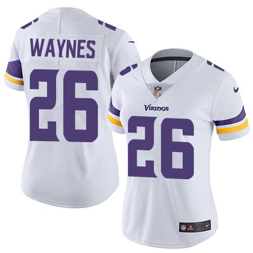 Nike Vikings #26 Trae Waynes White Women's Stitched NFL Vapor Untouchable Limited Jersey