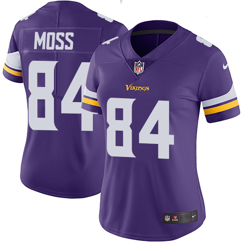 Nike Vikings #84 Randy Moss Purple Team Color Women's Stitched NFL Vapor Untouchable Limited Jersey