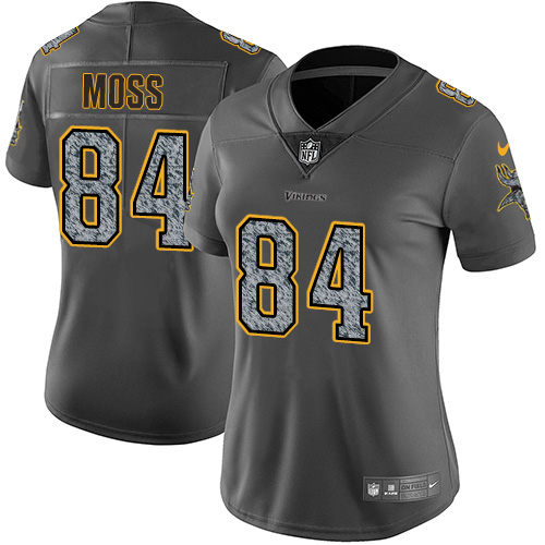 Nike Vikings #84 Randy Moss Gray Static Women's Stitched NFL Vapor Untouchable Limited Jersey