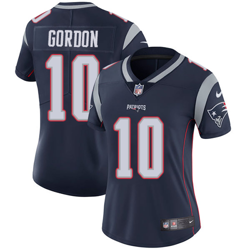 Nike Patriots #10 Josh Gordon Navy Blue Team Color Women's Stitched NFL Vapor Untouchable Limited Jersey