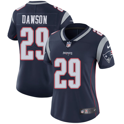 Nike Patriots #29 Duke Dawson Navy Blue Team Color Women's Stitched NFL Vapor Untouchable Limited Jersey