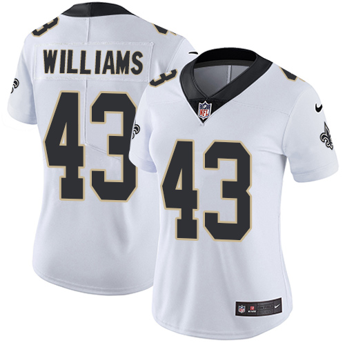 Nike Saints #43 Marcus Williams White Women's Stitched NFL Vapor Untouchable Limited Jersey