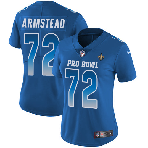 Nike Saints #72 Terron Armstead Royal Women's Stitched NFL Limited NFC 2019 Pro Bowl Jersey