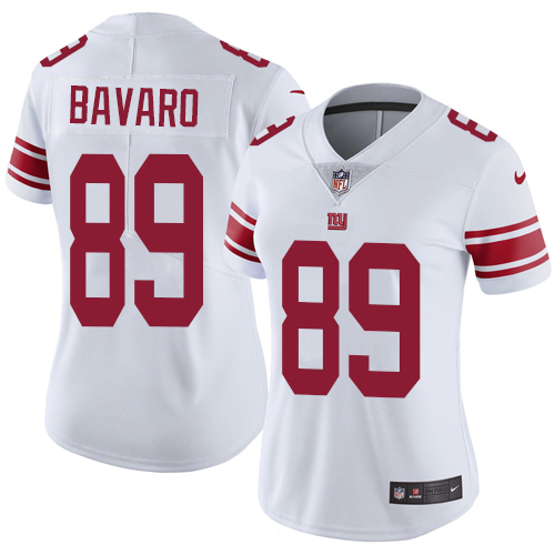 Nike Giants #89 Mark Bavaro White Women's Stitched NFL Vapor Untouchable Limited Jersey