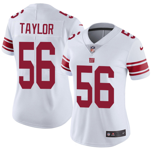 Nike Giants #56 Lawrence Taylor White Women's Stitched NFL Vapor Untouchable Limited Jersey