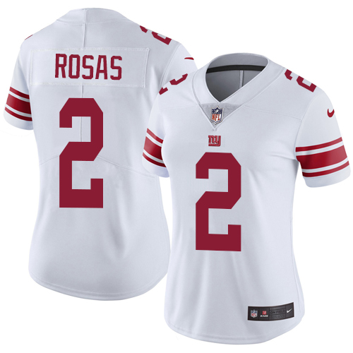 Nike Giants #2 Aldrick Rosas White Women's Stitched NFL Vapor Untouchable Limited Jersey