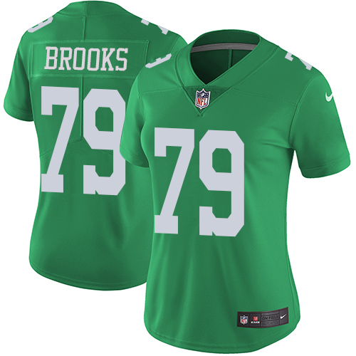 Nike Eagles #79 Brandon Brooks Green Women's Stitched NFL Limited Rush Jersey