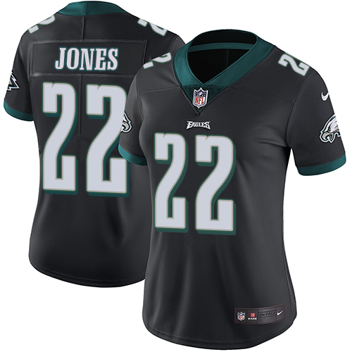 Nike Eagles #22 Sidney Jones Black Alternate Women's Stitched NFL Vapor Untouchable Limited Jersey