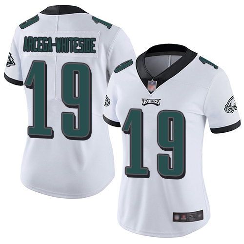Nike Eagles #19 JJ Arcega-Whiteside White Women's Stitched NFL Vapor Untouchable Limited Jersey