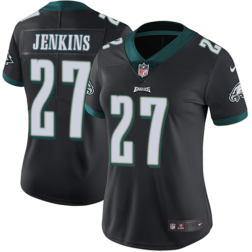 Nike Eagles #27 Malcolm Jenkins Black Alternate Women's Stitched NFL Vapor Untouchable Limited Jersey