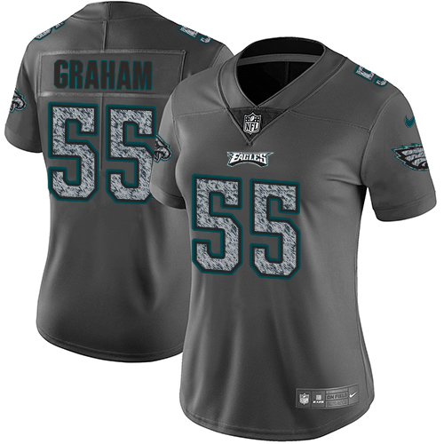 Nike Eagles #55 Brandon Graham Gray Static Women's Stitched NFL Vapor Untouchable Limited Jersey
