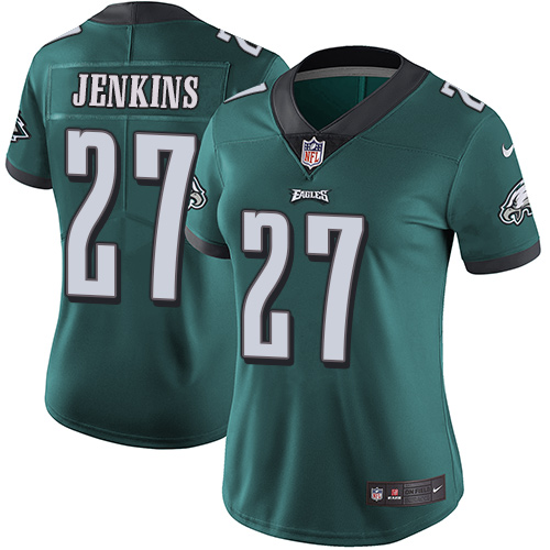 Nike Eagles #27 Malcolm Jenkins Midnight Green Team Color Women's Stitched NFL Vapor Untouchable Limited Jersey