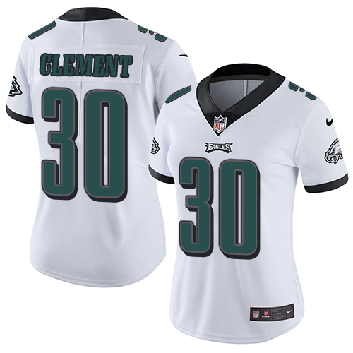 Nike Eagles #30 Corey Clement White Women's Stitched NFL Vapor Untouchable Limited Jersey