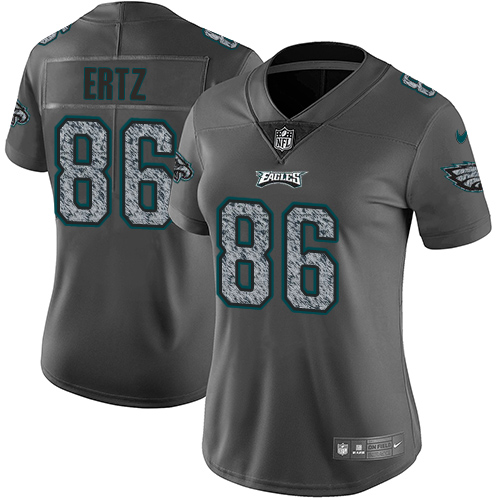 Nike Eagles #86 Zach Ertz Gray Static Women's Stitched NFL Vapor Untouchable Limited Jersey