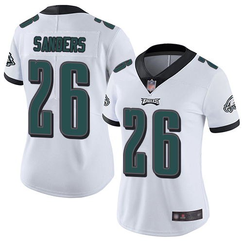 Nike Eagles #26 Miles Sanders White Women's Stitched NFL Vapor Untouchable Limited Jersey