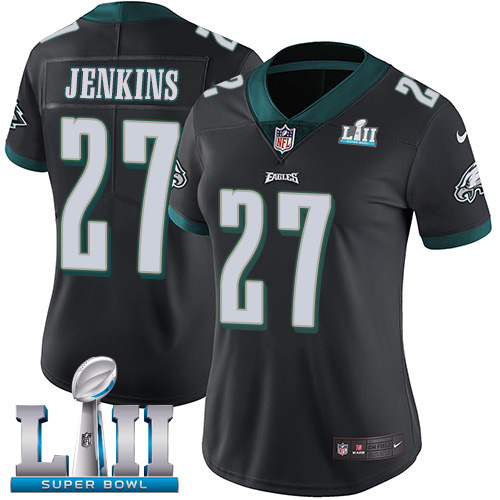 Nike Eagles #27 Malcolm Jenkins Black Alternate Super Bowl LII Women's Stitched NFL Vapor Untouchable Limited Jersey
