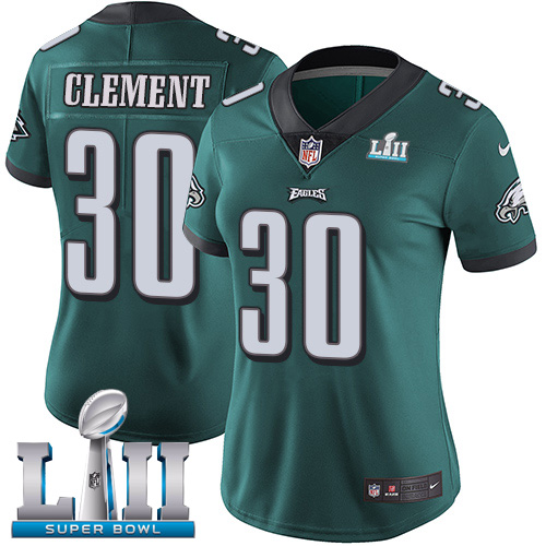 Nike Eagles #30 Corey Clement Midnight Green Team Color Super Bowl LII Women's Stitched NFL Vapor Untouchable Limited Jersey
