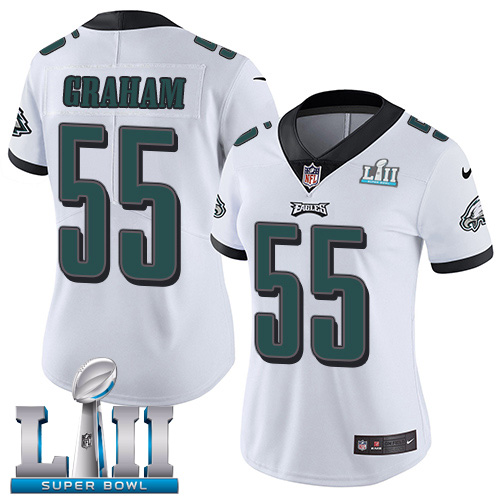Nike Eagles #55 Brandon Graham White Super Bowl LII Women's Stitched NFL Vapor Untouchable Limited Jersey