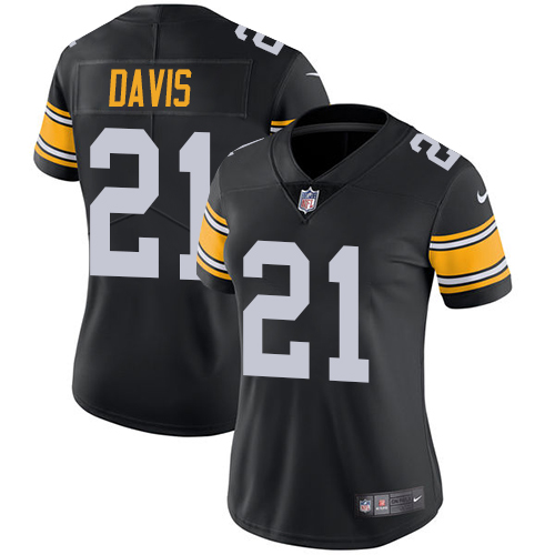 Nike Steelers #21 Sean Davis Black Alternate Women's Stitched NFL Vapor Untouchable Limited Jersey