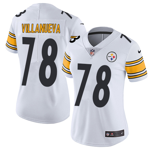 Nike Steelers #78 Alejandro Villanueva White Women's Stitched NFL Vapor Untouchable Limited Jersey