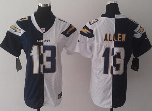 Nike Chargers #13 Keenan Allen Navy Blue/White Women's Stitched NFL Elite Split Jersey