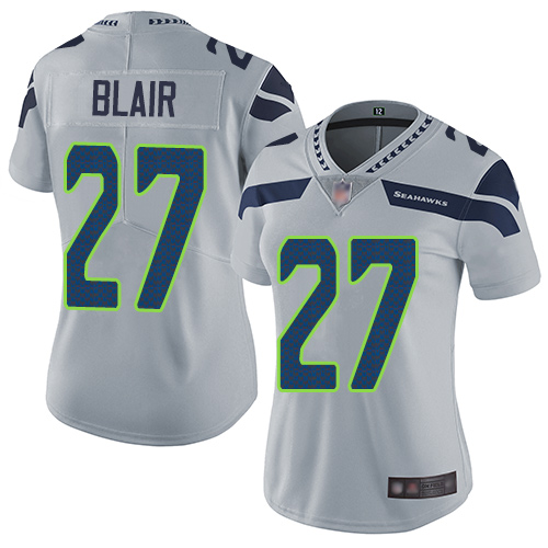 Nike Seahawks #27 Marquise Blair Grey Alternate Women's Stitched NFL Vapor Untouchable Limited Jersey