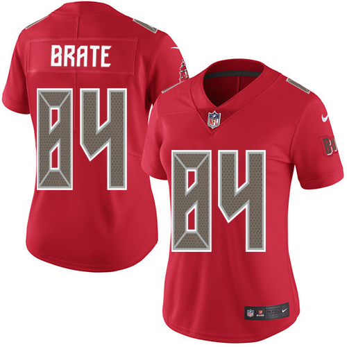 Nike Buccaneers #84 Cameron Brate Red Women's Stitched NFL Limited Rush Jersey