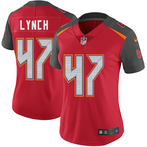 Nike Buccaneers #47 John Lynch Red Team Color Women's Stitched NFL Vapor Untouchable Limited Jersey