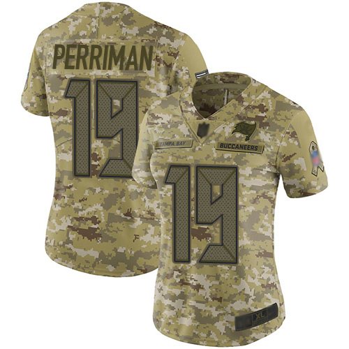 Nike Buccaneers #19 Breshad Perriman Camo Women's Stitched NFL Limited 2018 Salute to Service Jersey