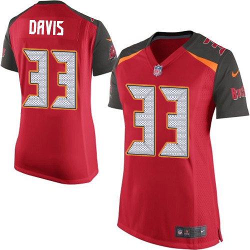 Nike Buccaneers #33 Carlton Davis III Red Team Color Women's Stitched NFL New Elite Jersey