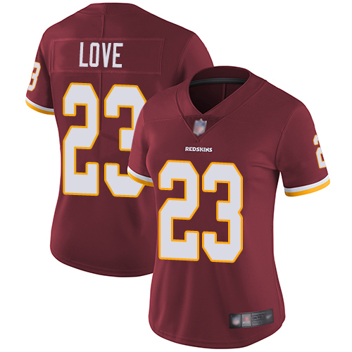 Nike Redskins #23 Bryce Love Burgundy Red Team Color Women's Stitched NFL Vapor Untouchable Limited Jersey