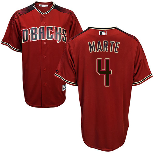 Diamondbacks #4 Ketel Marte Sedona Red Alternate Women's Stitched MLB Jersey