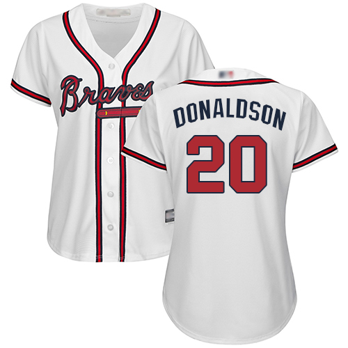Braves #20 Josh Donaldson White Home Women's Stitched MLB Jersey