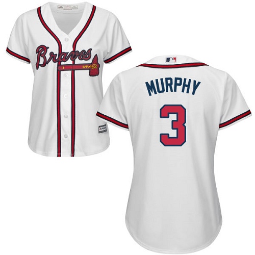Braves #3 Dale Murphy White Home Women's Stitched MLB Jersey